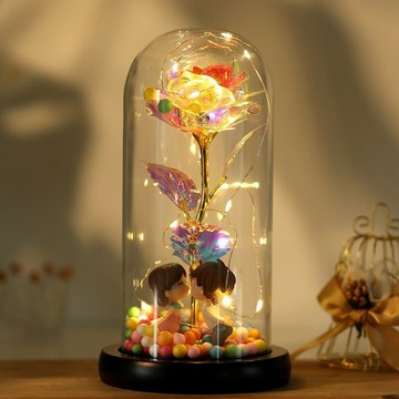 免運 ✨畢業花束✨七彩炫光永生花金箔玫瑰女生生日禮物浪漫情侶