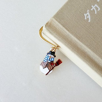 掃把雪人書籤，雪人書籤，雪人