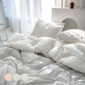 yesbedding 純有機先染100%棉薄被  灰色  200 x 230cm