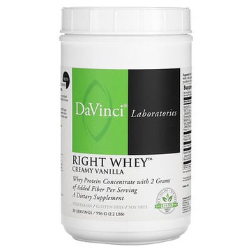 DaVinci Laboratories, Right Whey，奶油香草味，2.2 磅（996 克）