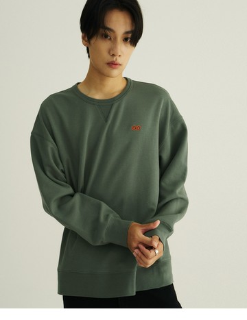 小V羅紋剪接舒適日常圓領T(墨綠)-男【氧氣棉】