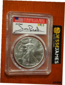 アンティークコイン コイン 金貨 銀貨 SILVER EAGLE PCGS MS70 JIM PEED STRUCK AT PHILADELPHIA EMERGENCY ISSUE