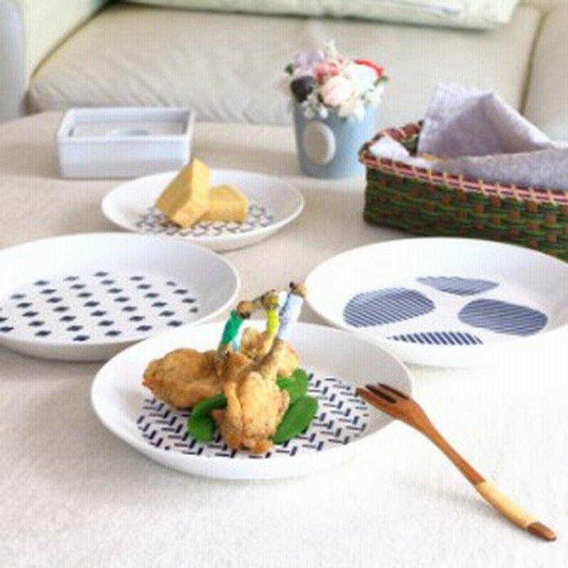 ラウンドパスタ皿 21.5cm ブルーパターン 大皿 メイン皿 カレー皿 イタリアン シンプル プレート シリーズ 洋食器 通販  LINEポイント最大1.0%GET LINEショッピング