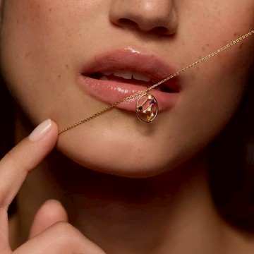 西班牙 PD PAOLA 手工幸運寶石 18K金 純銀星座項鍊 - 射手