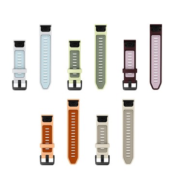 GARMIN QuickFit 20mm 雙色矽膠錶帶