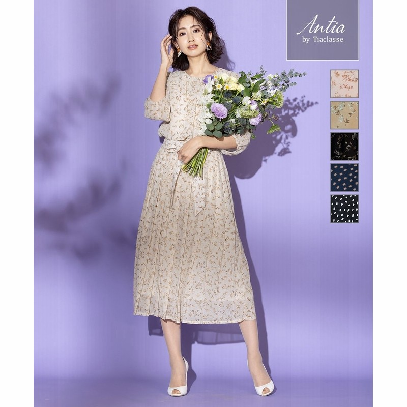 オンワード Tiaclasse ワンピース Antia 洗える 程良い透け感の総柄シフォンワンピース ベージュフラワー 11 レディース 送料無料 通販 Lineポイント最大1 0 Get Lineショッピング