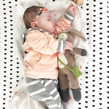 美國 Blabla Kids | 純棉針織娃娃(小隻) - 皮爾卡其兔 B21052690