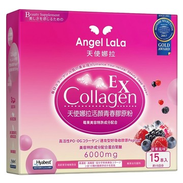 Angel LaLa 天使娜拉 活顏青春膠原粉 莓果風味 120g  8g  15包  1盒