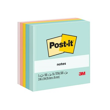 【史代新文具】3M 654-5BC 可再貼便條紙紙磚/便利貼 (100張/5本/包)