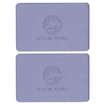 MICHAEL FITNESS 麥克健身 45D瑜珈磚  23 x 15 x 6cm  霧霾藍  2個