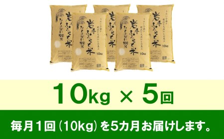 3人に1人がリピーター!☆全5回定期便☆ 岩手ふるさと米 10kg×5ヶ月 令和5年産 新米 一等米ひとめぼれ 東北有数のお米の産地 岩手県奥州市産[U0152]