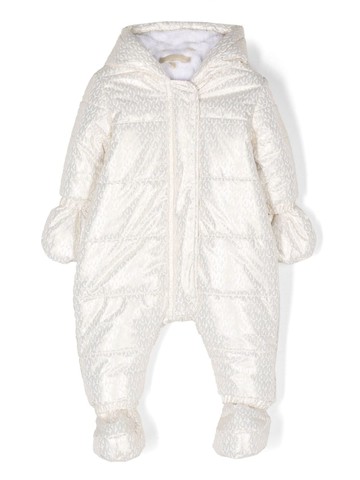Michael Kors Kids - padded all-in-one monogram-print coat - kids - Polyester/Polyester - 18 mth - Gold