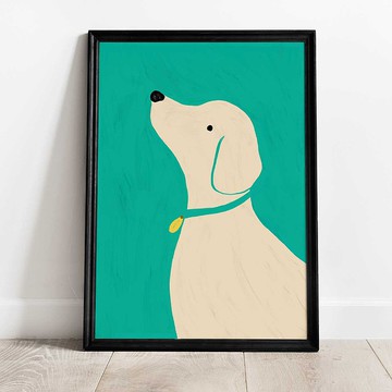 白狗 |藝術打印 (A3)