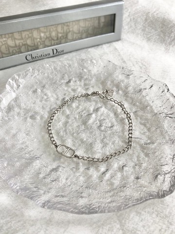 【日本直送 名牌中古包】Christian Dior 克裡斯汀‧迪奧 手鍊 銀色 CD vintage 古董 syefv4