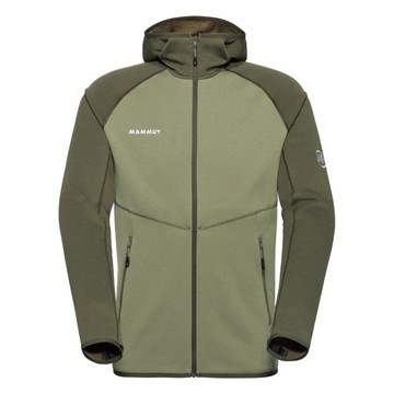 MAMMUT 男 Aconcagua 輕量透氣耐磨保暖刷毛連帽外套.夾克.大衣/1014-04282-40300 沼澤綠/深沼澤綠