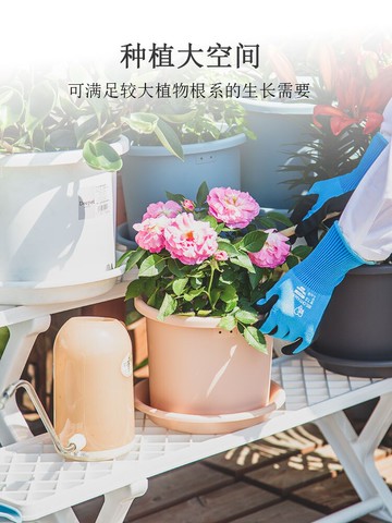 愛麗思樹脂花盆塑料月季大口徑圓形盆栽盆器加深加高加月季花盆