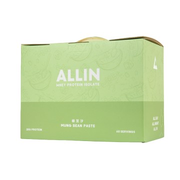 *獨家新口味上市* [ALLIN] 分離乳清 (60包/盒) - 多口味-綠豆沙
