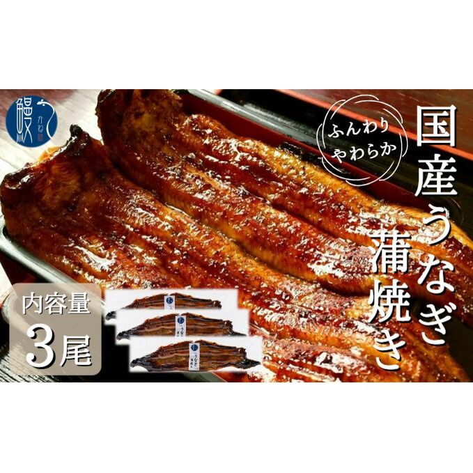 うなぎ蒲焼き　3尾入　国産　三河一色産