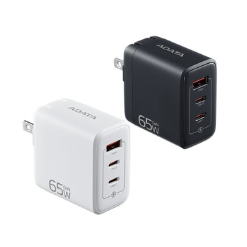 ADATA G653 2C/1A 65W GaN氮化鎵 三孔 PD快充充電器 (支援筆電/平板/手機同步充電)