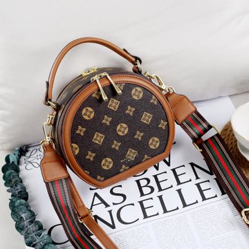 包包高級感輕奢小眾女包2026新款復古印花斜挎包時尚手提小圓包