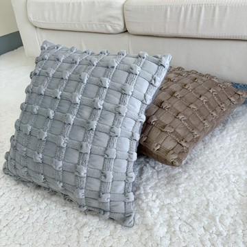【騰源織品｜24hr出貨】立體奶油雲朵編織抱枕套 | 共3色 | 45x45