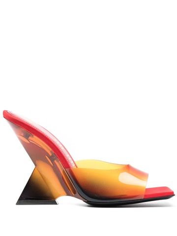 The Attico - Cheope degrade 105mm mules - women - Rubber/Rubber/Calf Leather/Calf Leather - 39 - Red