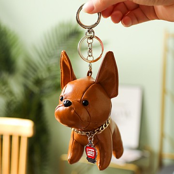 pu皮小牛公仔掛件法斗狗狗玩偶娃娃汽車書包包掛飾迷你小號擺件萌