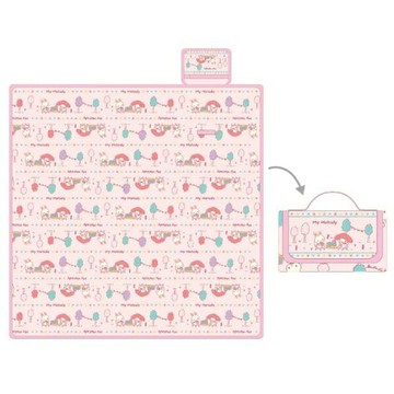 【震撼精品百貨】美樂蒂 My Melody ~日本三麗鷗SANRIO 美樂蒂 折疊收納野餐墊 140x140cm (粉色款)*77061