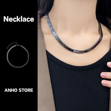 【ANHO】現貨在台/黑膽石/箭頭/項鍊/鎖骨鍊/粗項鍊