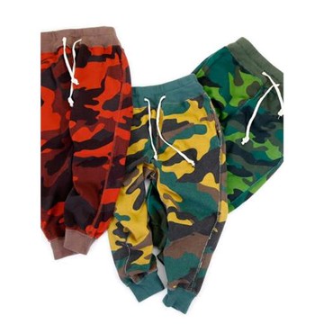 特惠！原！現貨！水洗迷彩毛圈長褲日本小眾高端親子童裝