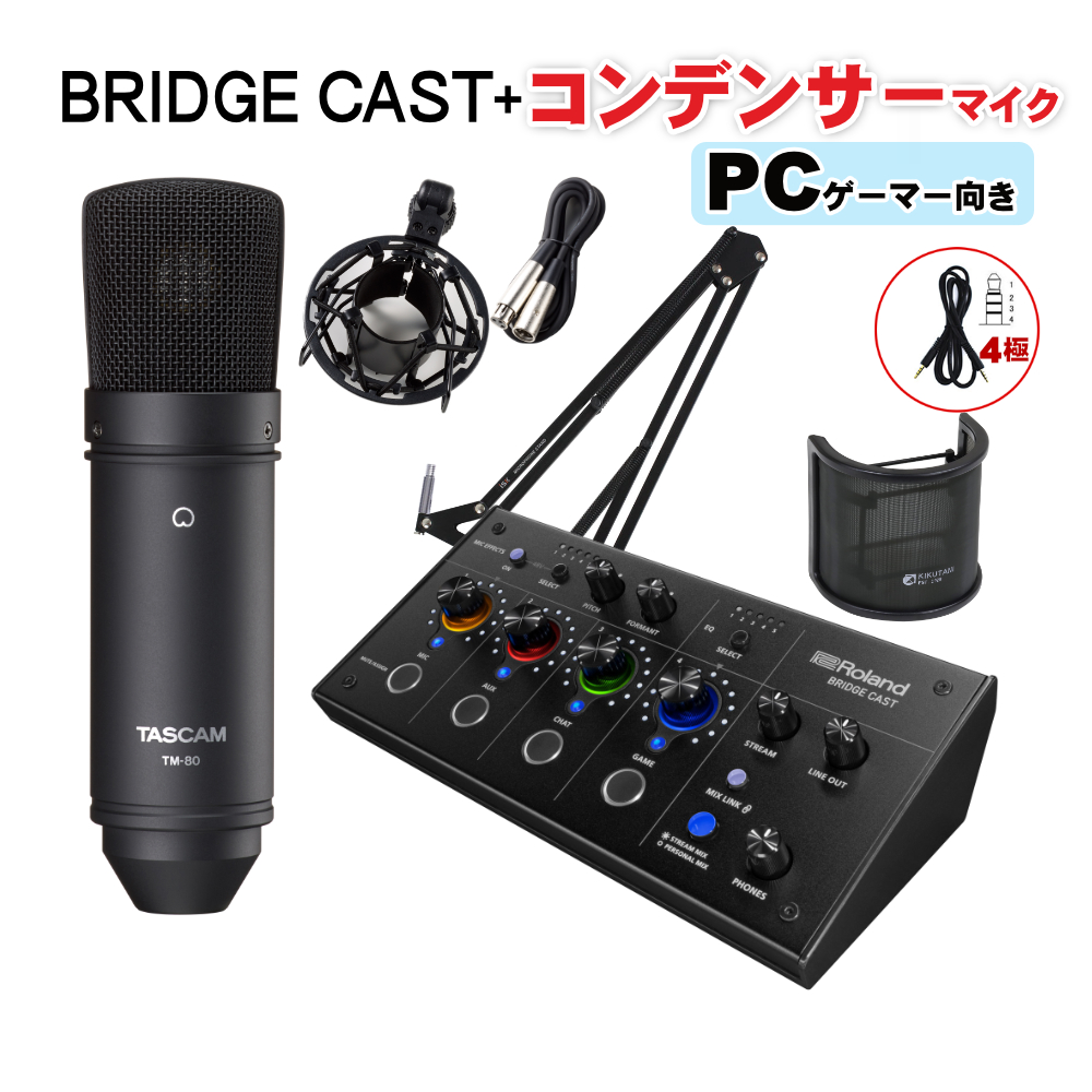 Roland BRIDGE CAST コンデンサーマイク付 PCゲーム配信セット