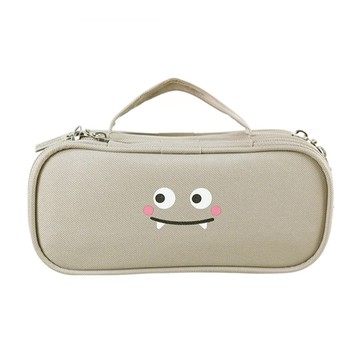 珠友文化 雙層上翻筆袋 大容量設計  奶茶  1個