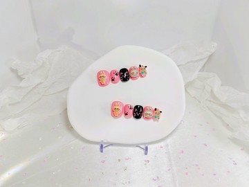 【YUE】粉糖怪獸派對 - 立體角色手繪穿戴甲 M碼