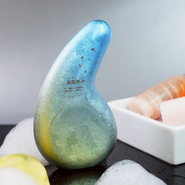 鈦愛生活系列-日本製 純鈦抗菌去角質按摩器-藍色