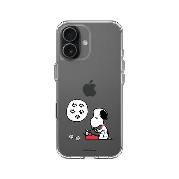 iPhone 17 Clear Case（相機按鈕） 透明 - 史努比 Snoopy - Work from home