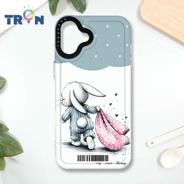 TRON IPHONE 16 PLUS 小動物的小被被 兔貓 防摔 MAGSAFE 磁吸 太空載具殼 透白 手機殼