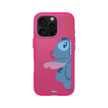 iPhone 16 Pro Clear 粉漾桃 - 迪士尼-史迪奇 Disney Stitch - 史迪奇 - 哼 NOPE