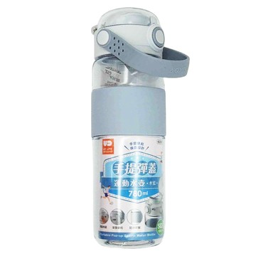 UdiLife 優的生活大師 手提彈蓋運動水壺 780ml  水藍色  1個