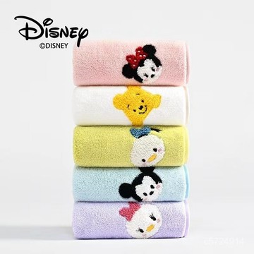 🔸新品🔸迪士尼毛巾Disney迪士尼嬰兒超柔洗臉不掉吸水方巾五條禮盒裝