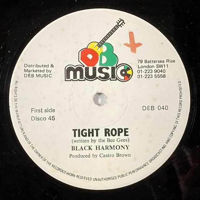 BLACK HARMONY   TIGHT ROPE (12インチシングル)