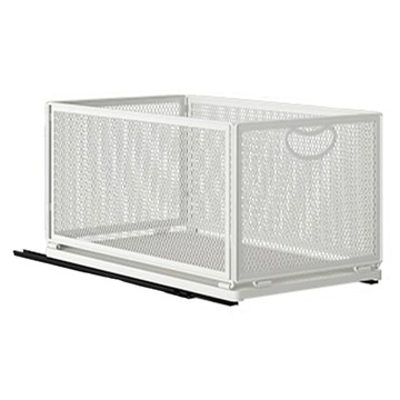 抽拉式可疊加置物架，金屬+三層高溫烤漆，圓弧把手  1個