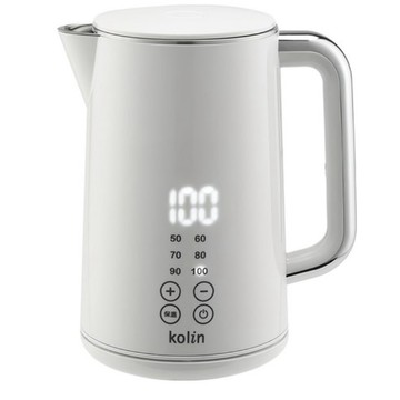 [福利商品]66_Kolin 歌林 316不鏽鋼智能溫控快煮壺, KPK-LN211, 白色, 1.7L, 1