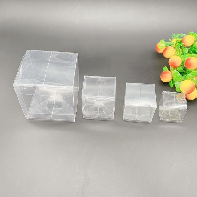 3?10cmの透明なプラスチック製ギフトボックス,100個,透明なPVC製,パーソナライズされたジュエリー収納ボックス