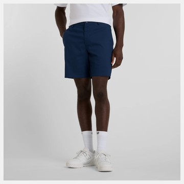 NEW BALANCE 短褲 NB 深藍 斜紋 休閒短褲 男 MS51583NNY