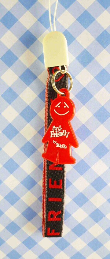 【震撼精品百貨】手機吊飾/鎖圈-FRIENDLY 雪人-手機吊飾-紅色 震撼日式精品百貨