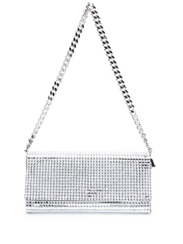 Rosantica - metallic-effect sequinned clutch bag - women - glass - One Size - Silver