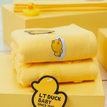 小黃鴨兒童毛巾純棉洗臉家用吸水透氣紗布毛巾卡通可愛柔軟擦臉巾