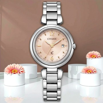 CITIZEN 星辰 XC 限量 光動能鈦金屬電波女錶-29mm ES9460-88W
