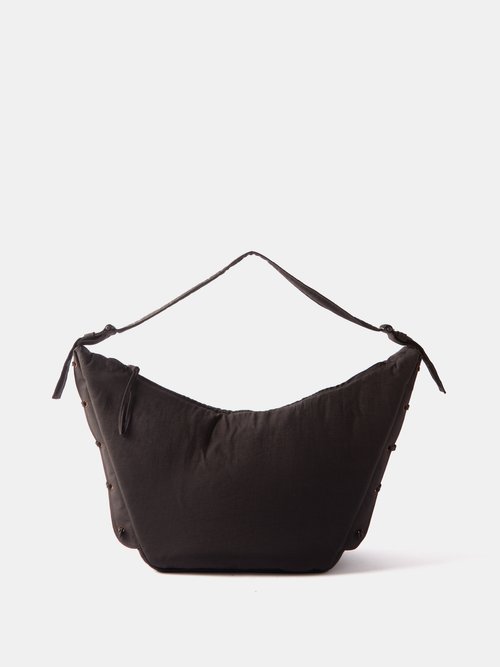 Lemaire - Aoft Game Padded-nylon Cross-body Bag - Womens - Dark Brown