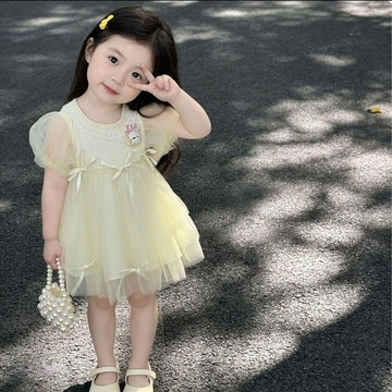 Mini baby🌷女童超萌連衣裙夏季寶寶公主兒童夏裝網紗童裝裙子